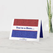 軍隊-軍隊を支援-あなたはA Hero サンキューカード (裏面)