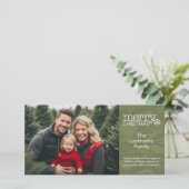 軍隊-迷彩柄 – クリスマスフォトカード – 1枚 シーズンカード (スタンド正面)