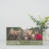 軍隊-迷彩柄 – クリスマスフォトカード – 1枚 シーズンカード (スタンド正面)