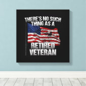 軍隊-退役軍人など退職したなし キャンバスプリント (インサイチュ (ウッドフロア))