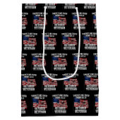 軍隊-退役軍人など退職したなし ミディアムペーパーバッグ (裏面)