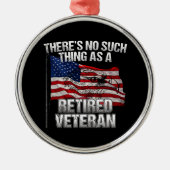 軍隊-退役軍人など退職したなし メタルオーナメント (正面)