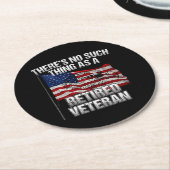 軍隊-退役軍人など退職したなし ラウンドペーパーコースター (アングル)