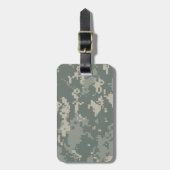 軍隊ACUのカムフラージュ ラゲッジタグ (正面縦)