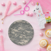 軍隊ACUデジタルの迷彩柄のカムフラージュの紙皿 ペーパープレート (パーティー)