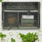 軍隊Commsヴィンテージ無線機 キッチンタオル (折り畳み)