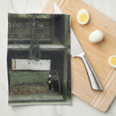 軍隊Commsヴィンテージ無線機 キッチンタオル (四つ折り)