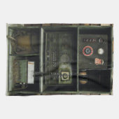 軍隊Commsヴィンテージ無線機 キッチンタオル (横)