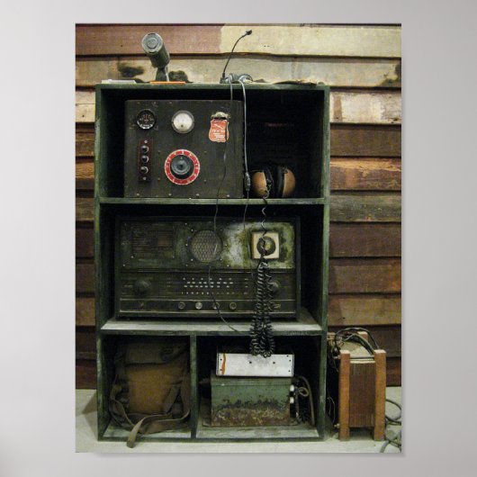 軍隊Commsヴィンテージ無線機 ポスター (正面)