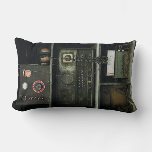 軍隊Commsヴィンテージ無線機 ランバークッション (正面)