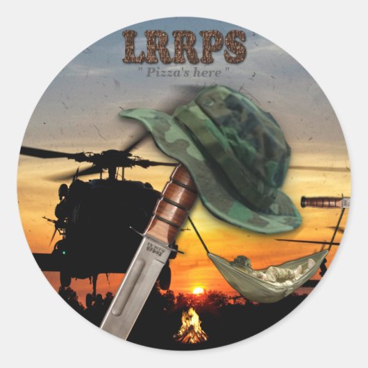 軍隊LRPS LRRP予備軍海兵隊 ラウンドシール (正面)