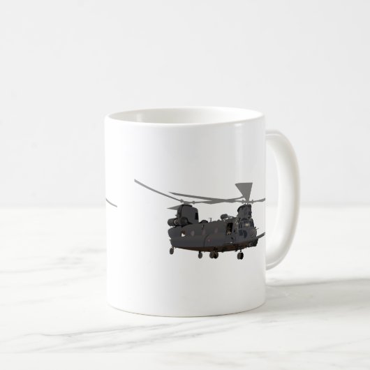 軍隊MH-47チノックヘリコプタ コーヒーマグカップ (正面右)