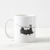 軍隊MH-47チノックヘリコプタ コーヒーマグカップ (左)