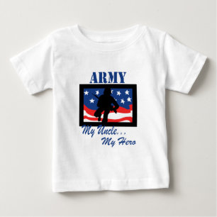軍隊My Hero私の叔父さん ベビーTシャツ