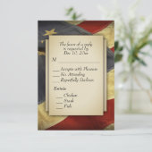 軍隊RSVPとメニューの選択 出欠カード (スタンド正面)