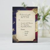 軍隊RSVPとメニューの選択 出欠カード (スタンド正面)