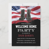 軍隊USAフラッグソリダーウェルカムホームパーティー 招待状 (正面)