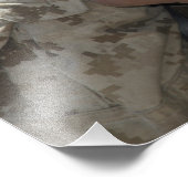 軍需品を装備中の兵士のクローズアップ フォトプリント            (角)