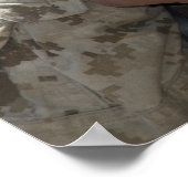 軍需品を装備中の兵士のクローズアップ ポスター (角)