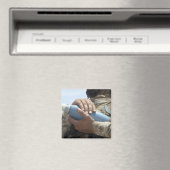 軍需品を装備中の兵士のクローズアップ マグネット (インサイチュ (食洗機))