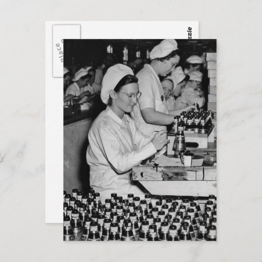 軍需工場で働く女性たち第二次世界大戦 ポストカード (正面/裏面)