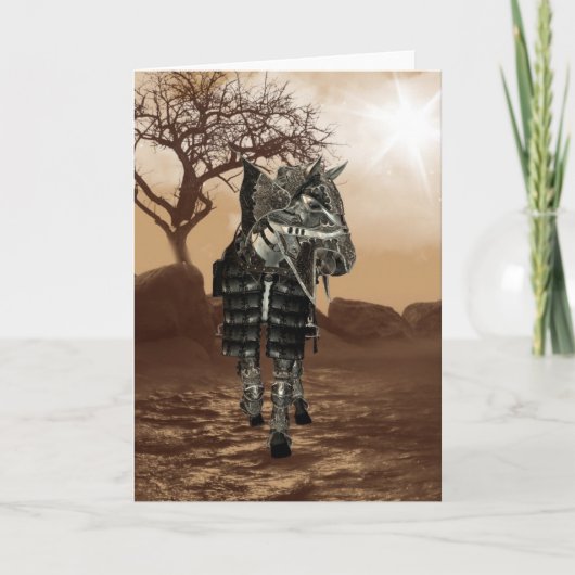 軍馬のグリーティングカード カード (正面)