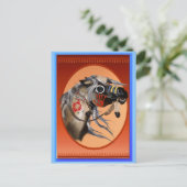 軍馬はがき ポストカード (スタンド正面)