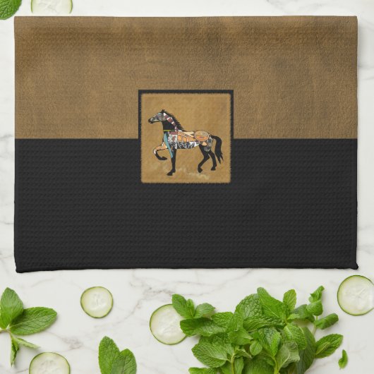 軍馬 キッチンタオル (折り畳み)