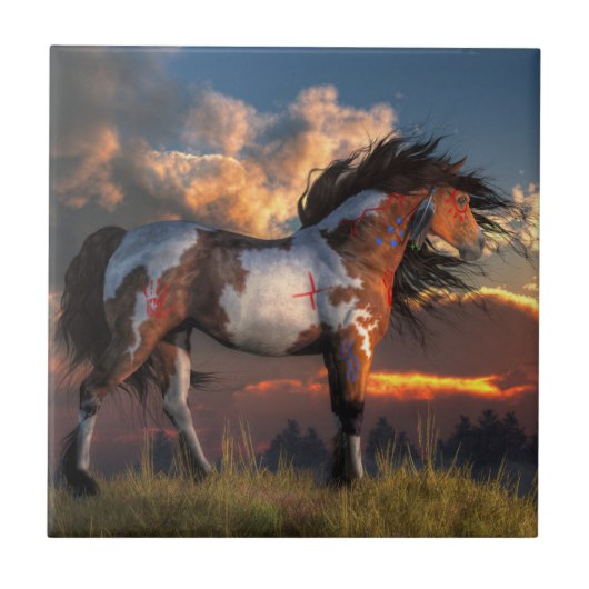 軍馬 タイル (正面)