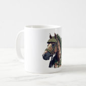 軍馬 戦馬 軍用馬 コーヒーマグカップ (正面左)