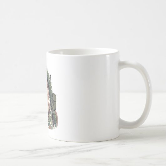 軍馬 戦馬 軍用馬 コーヒーマグカップ (右)