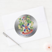 軍騎士シールド龍剣のコートありがとう ラウンドシール (封筒)