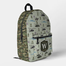 軍 ミリタリー カモフラージュ 緑 カモ パターン プリントバックパック