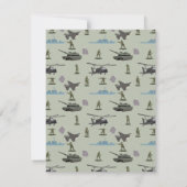 軍 ミリタリー カモフラージュ 緑 カモ 誕生日 ノートカード (裏面)