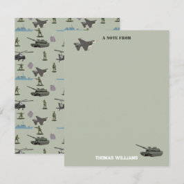 軍 ミリタリー カモフラージュ 緑 カモ 誕生日 ノートカード