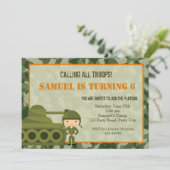 軍(軍隊)招待状（カモフラージュ兵） 招待状 (スタンド正面)