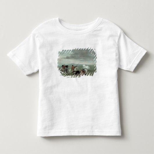 軍Horsemanship 1834年のコマンチェの業績(油 トドラーTシャツ (正面)