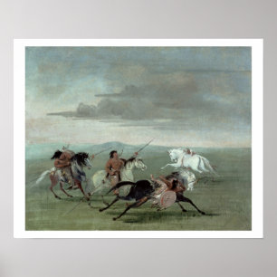 軍Horsemanship 1834年のコマンチェの業績(油 ポスター