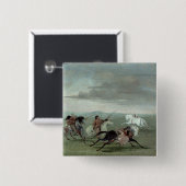 軍Horsemanship 1834年のコマンチェの業績(油 缶バッジ (正面&裏面)