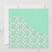 軟かわいらし造ミント緑波瓦型贈答品 招待状 (裏面)