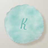 軟水色モノグラム丸枕 ラウンドクッション (裏面)