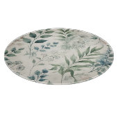 軟水色植物模様 カッティングボード (角)