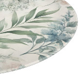 軟水色植物模様 カッティングボード (角)