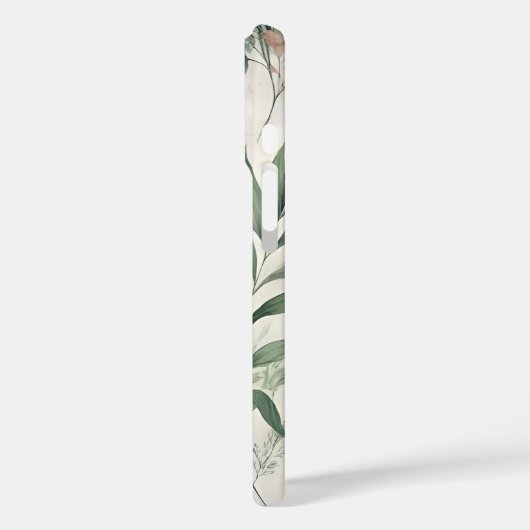 軟水色植物模様 Case-Mate iPhoneケース (裏面 / 左)
