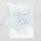 軟水色洗浄延期の日付の変更 案内状 (正面/裏面)