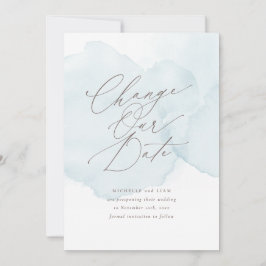 軟水色洗浄延期の日付の変更 案内状