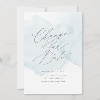 軟水色洗浄延期の日付の変更 案内状