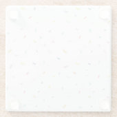 軟水色紙吹雪パターン ガラスコースター (裏面)