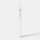 軟水色紙吹雪パターン iPhone 15ケース (左側面)