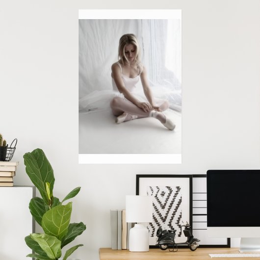 軟焦点を合わせたバレリーナ ポスター (ホームオフィス)